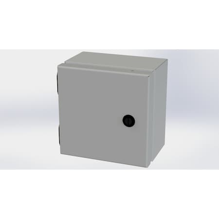 Saginaw Control & Engineering 1/4 Turn Latch Electrical Enclosures, 6 in H, 4 in D, 6 in W, NEMA 3R, 4, 12, 13, Carbon Steel SCE-606ELJ